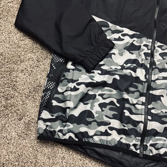 Russel Black Camo Windbreaker Size XL - Picture 8 of 12